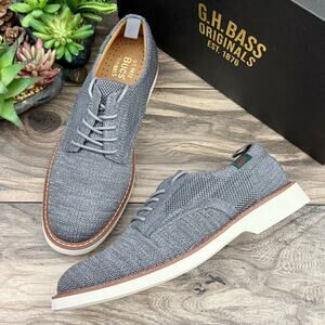 NIB GH Bass Originals Denise Knit 9 Heather Grey Lace Up Derby Oxford Shoes